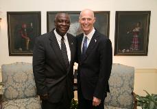 Larry Hart and Gov. Scott